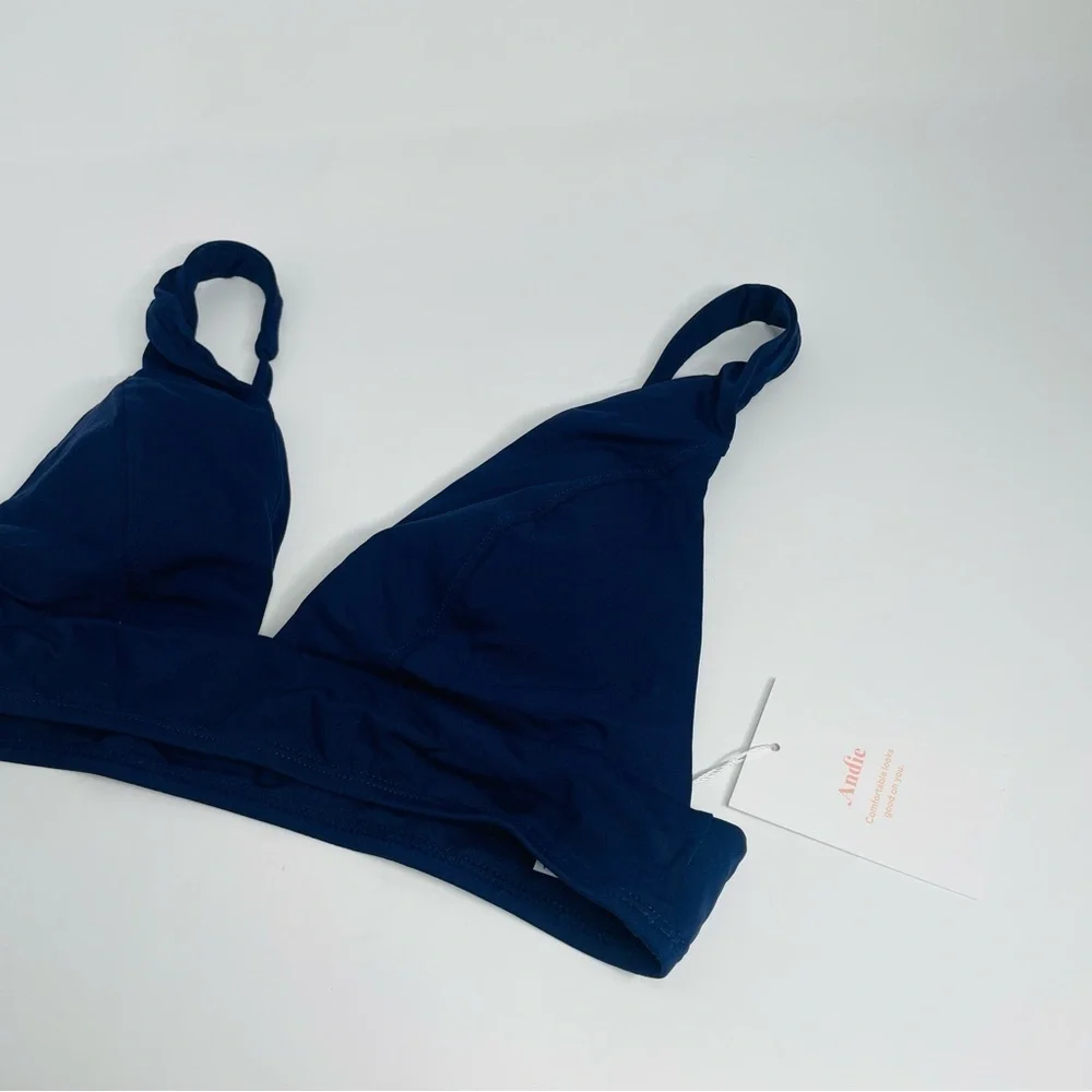 Andie The Belize Bikini Top in Blue